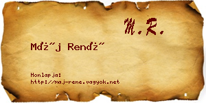 Máj René névjegykártya
